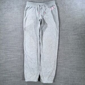 GAP Sweatpants Kids XXL 14-16 Gray Good Jogger Fleece Logo Drawstring Heather